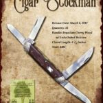 Tuna Valley Cutlery Gallery - 2012 Cigar Stockman - Brazilian Cherry with Dimpled Bolsters