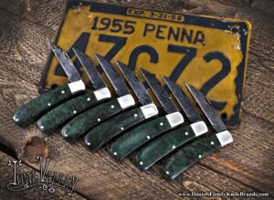 Tuna Valley 2020 Phoenix Jack - Green Maple Burl - Damascus - Group