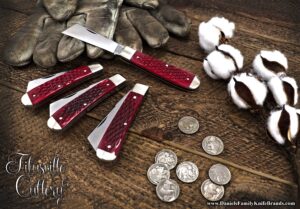 2022 Titusville Big Easy Cotton Knife Precious Stone Jigged Bone