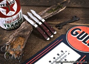 2023 Titusville Cutlery Little Man Jack Burnt Orange Maple Burl