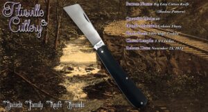 Titusville Cutlery Cotton Knife Shadow Ebony High Carbon