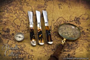 2023 Titusville Cutlery Big Easy Cotton Knife Amber Stag