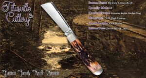 2023 Titusville Cutlery Big Easy Cotton Knife Amber Stag Gallery