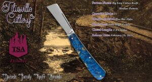 2024 Titusville Cutlery Big Easy Cotton Knife TSA Blue Box Elder Shadow Gallery