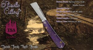 2024 Titusville Cutlery Big Easy Cotton Knife TSA Purple Box Elder Shadow Gallery