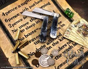 2024 Titusville Big Easy Cotton Knife Lone Wolf Grey Giraffe Bone TSA Group