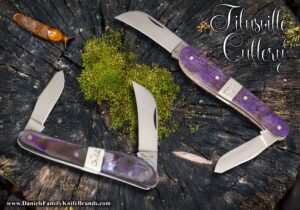 2025 Titusville Rooster Comb Purple Maple Burl Black Lip Pearl Cigar Band Graphic